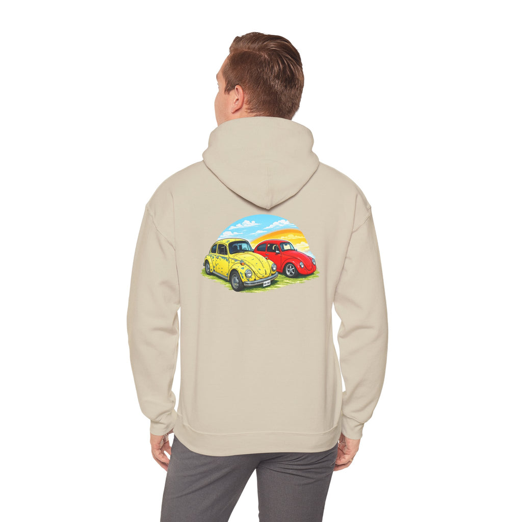 Classic VW Beetle Sunset Hoodie — Vintage Car Graphic Pullover