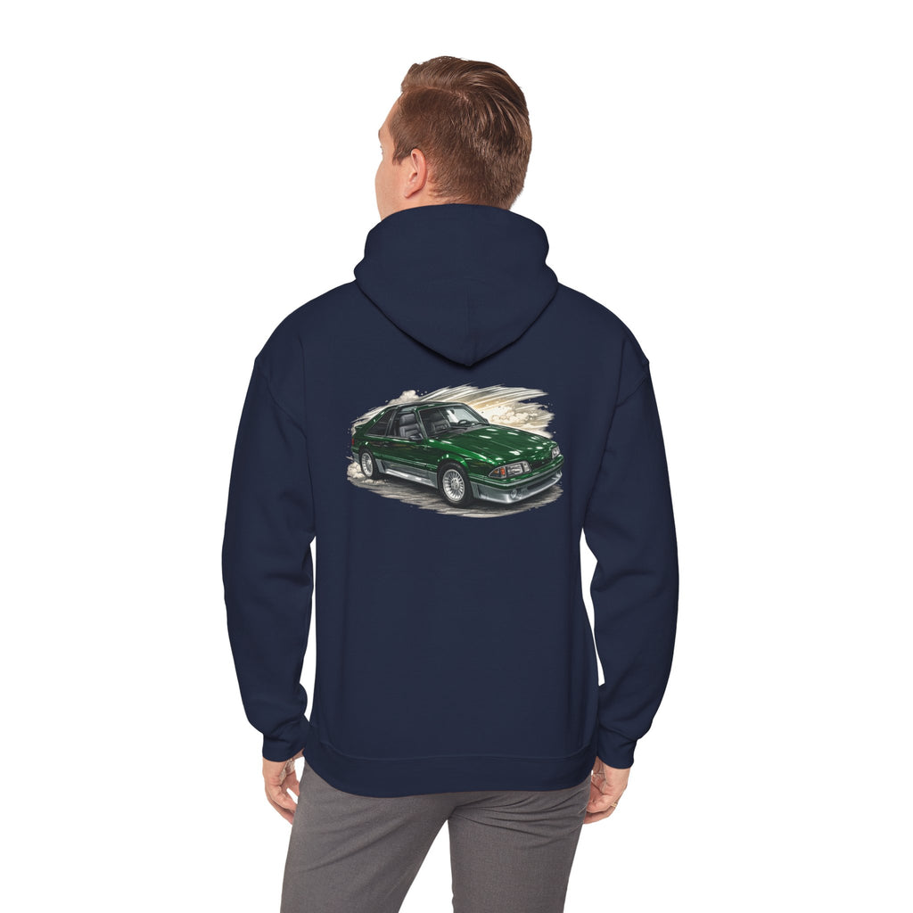Car Hoodie — Green Sports Car Illustration Pullover