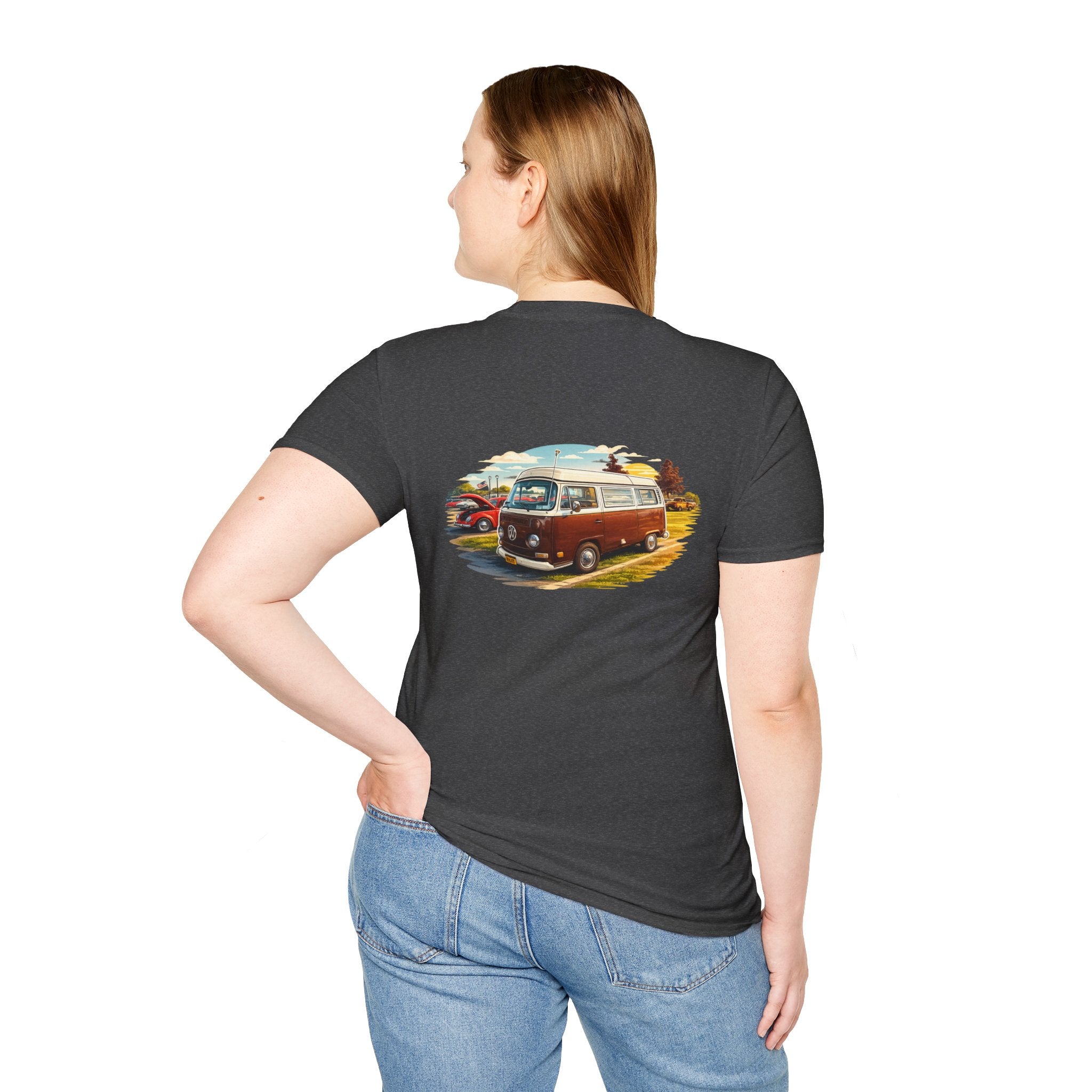Vintage VW Camper T-Shirt — Retro Road Trip Van Graphic Tee