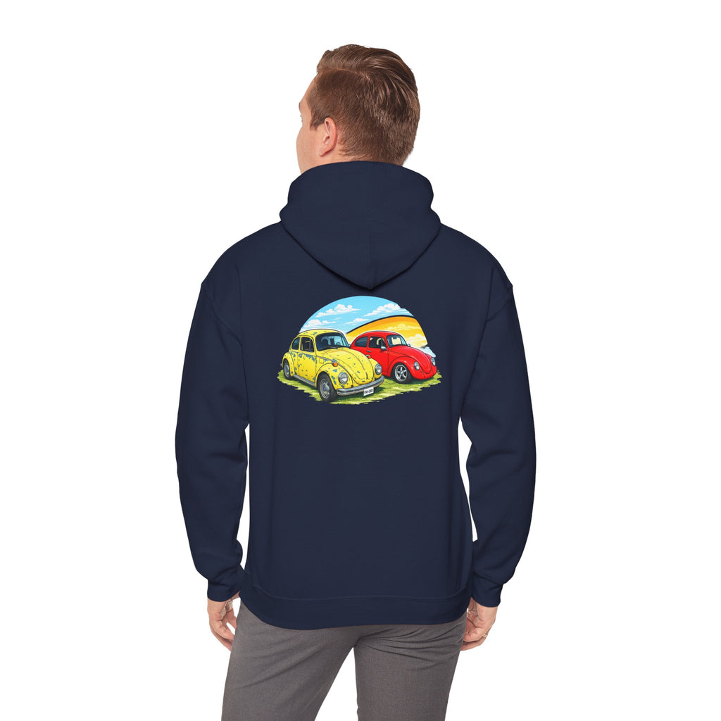 Classic VW Beetle Sunset Hoodie — Vintage Car Graphic Pullover