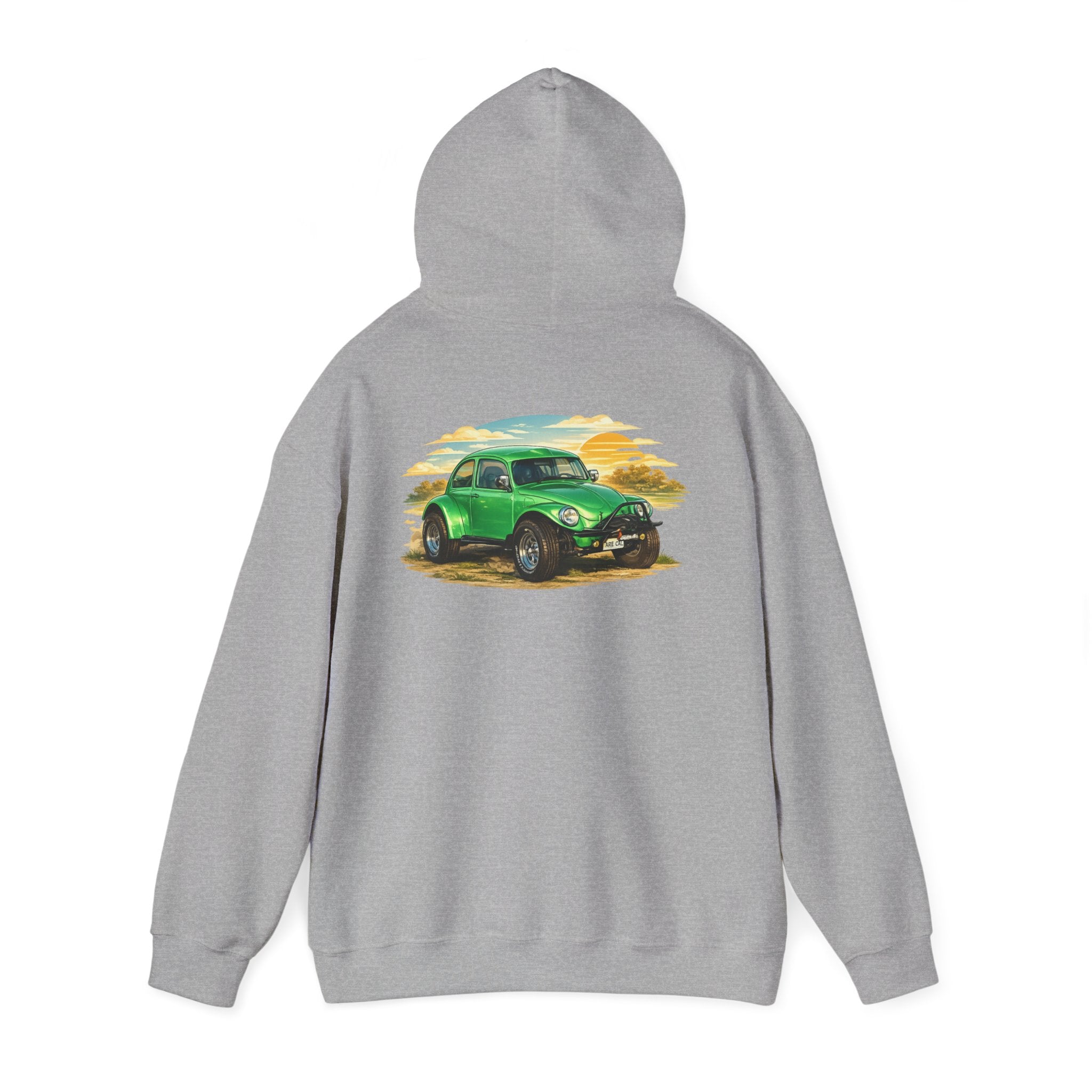 Vintage Green Beetle Hoodie - Classic Retro Car Sweatshirt