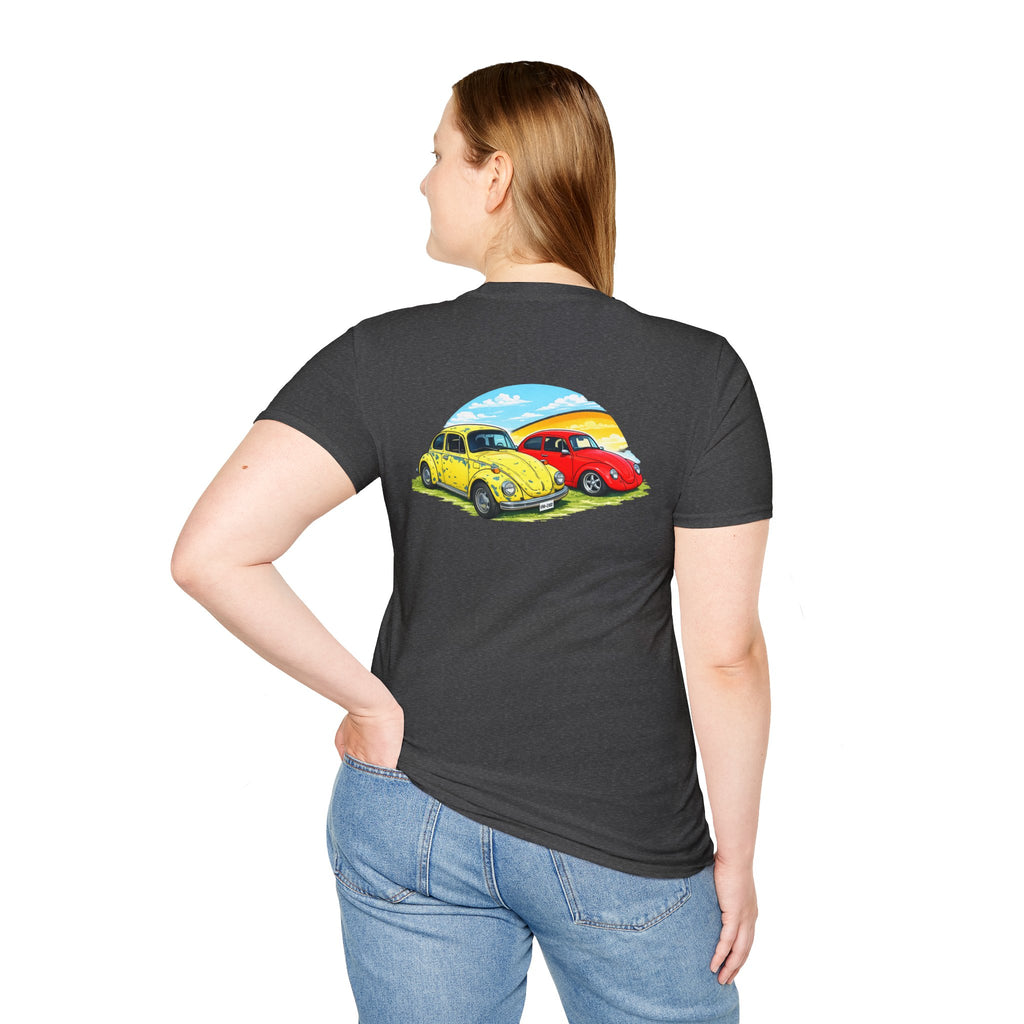 Classic VW Beetles Sunset T-Shirt — Vintage Car Graphic Tee