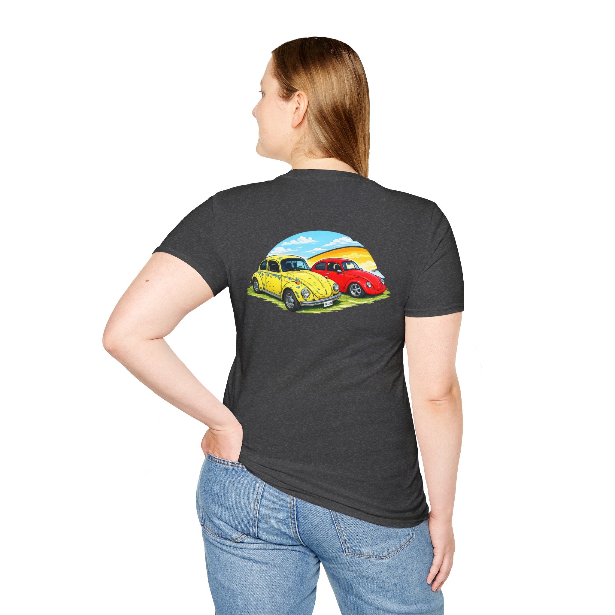 Classic VW Beetles Sunset T-Shirt — Vintage Car Graphic Tee