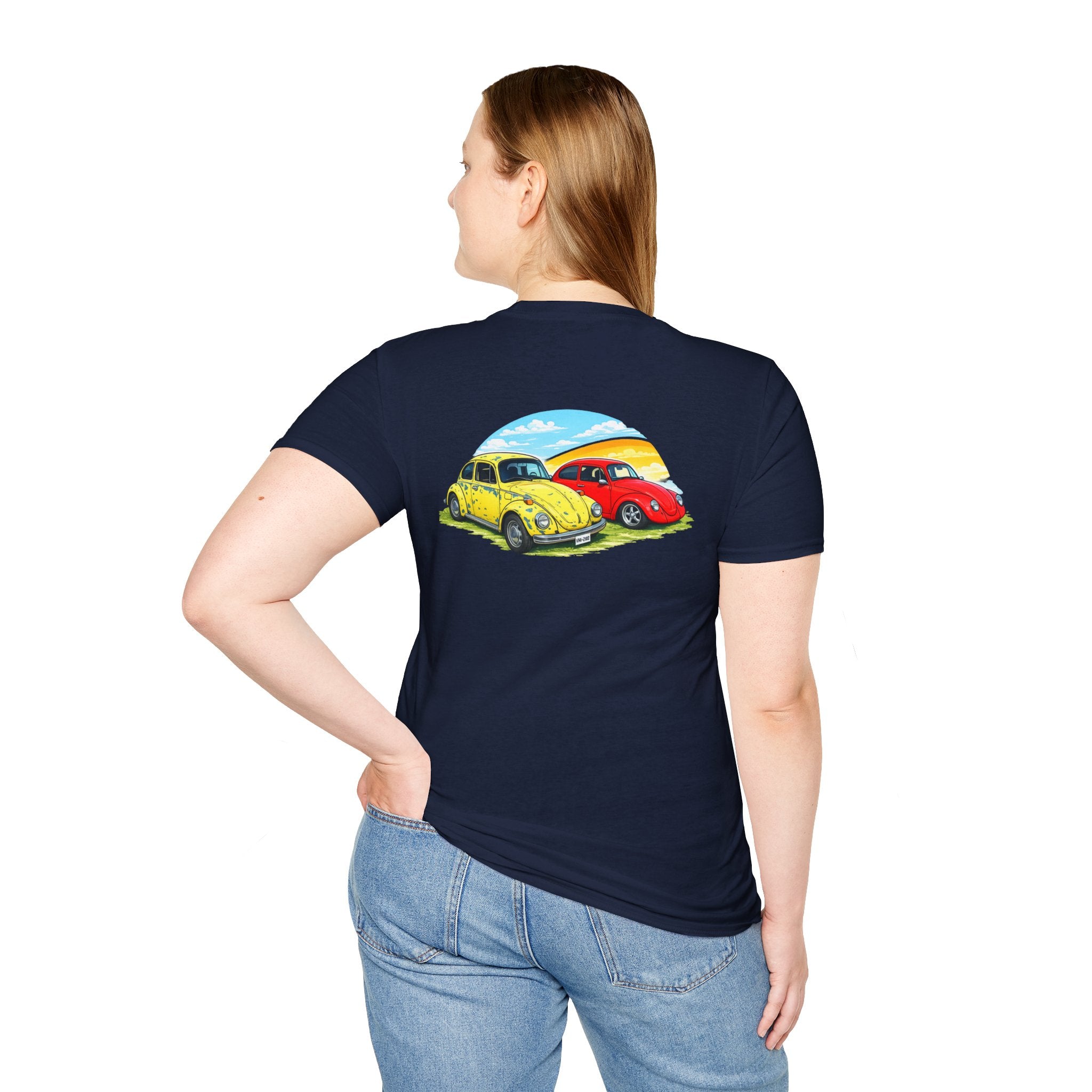 Classic VW Beetles Sunset T-Shirt — Vintage Car Graphic Tee