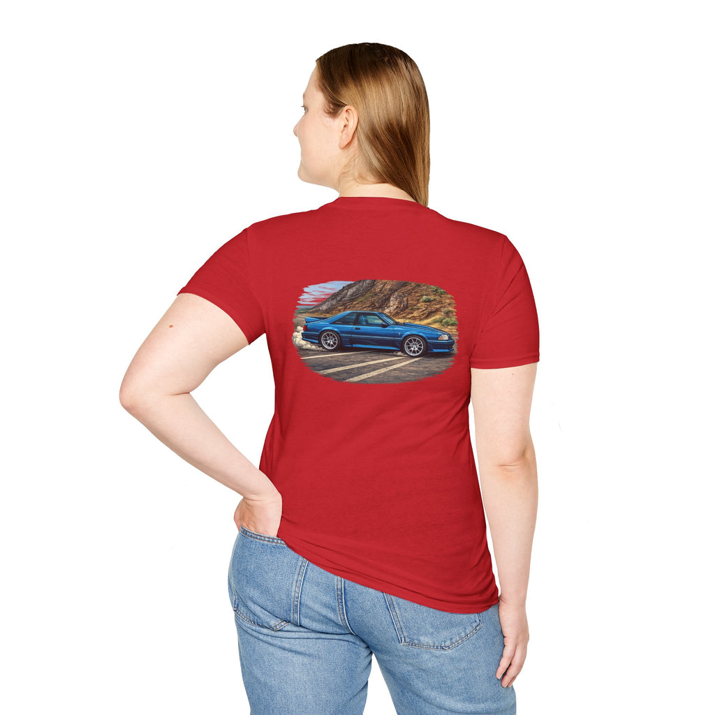 Foxbody Blue T-Shirt — Vintage Roadside Illustration Tee