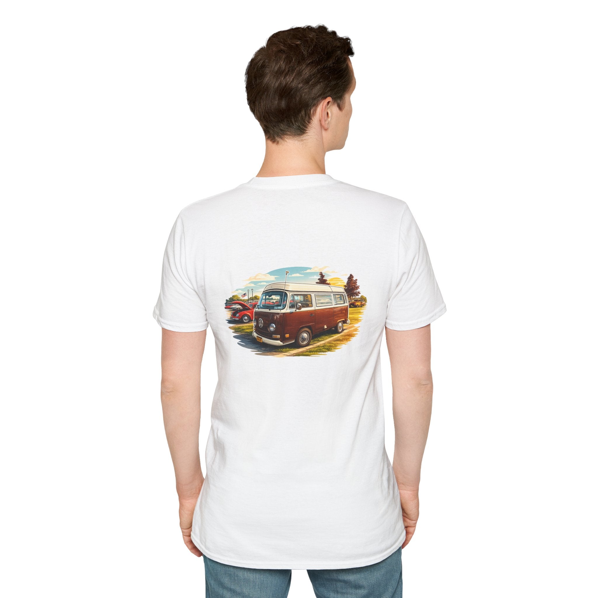 Vintage VW Camper T-Shirt — Retro Road Trip Van Graphic Tee