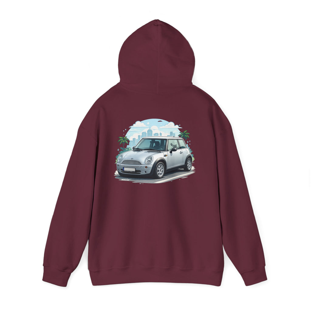 Mini Cooper Beach Hoodie – Vintage Coastal Car Pullover