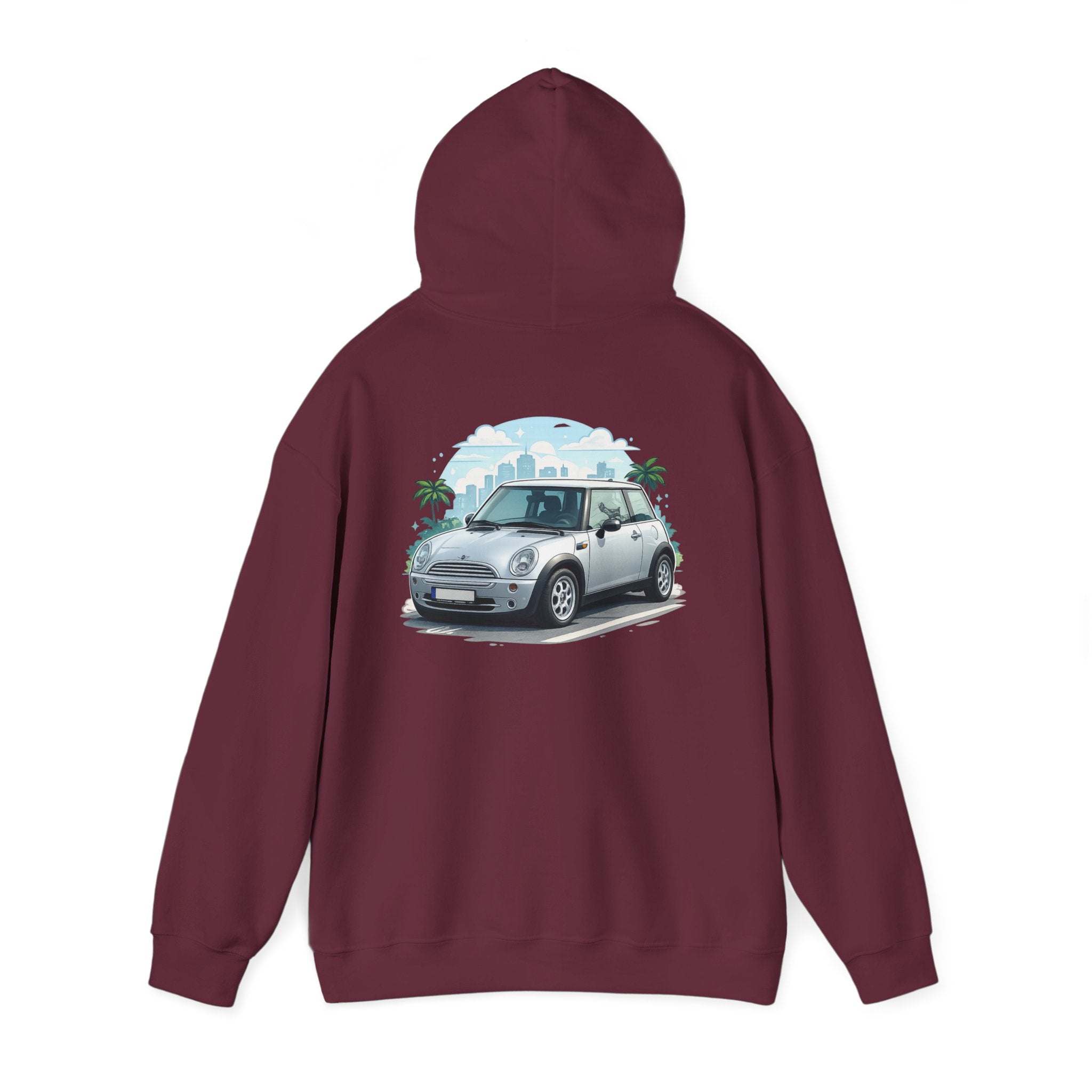 Mini Cooper Beach Hoodie – Vintage Coastal Car Pullover