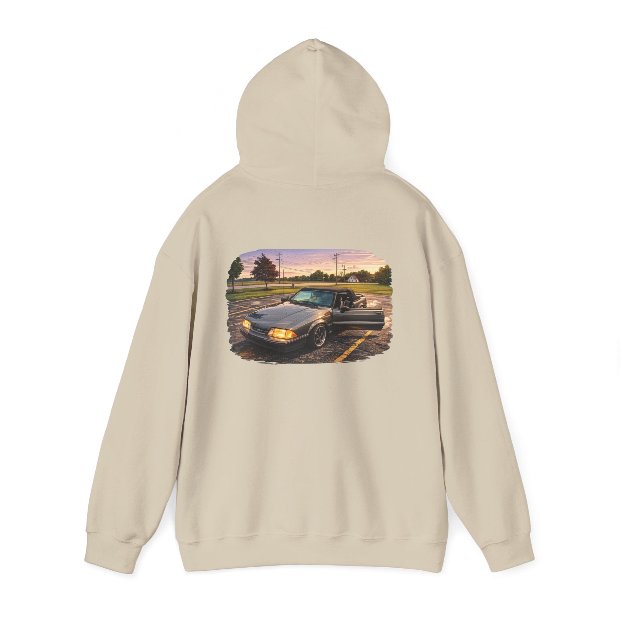 Classic Truck Sunset Hoodie — Vintage Pickup Scenic Graphic Sweatshirt