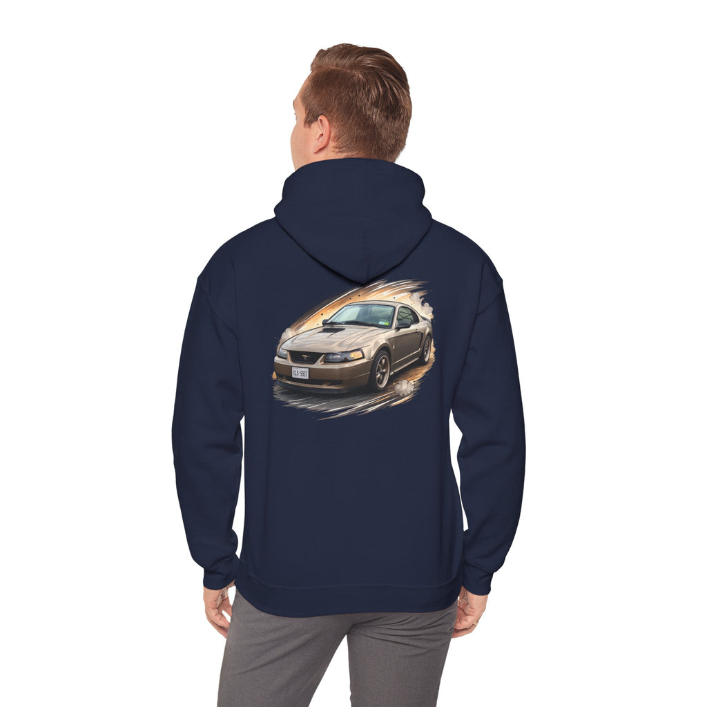Mustang Car Hoodie - Vintage Sports Car Graphic Pullover