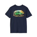 Vintage Green Beetle Car T-Shirt — Retro Beach Cruiser Graphic Tee
