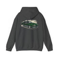 Car Hoodie — Green Sports Car Illustration Pullover