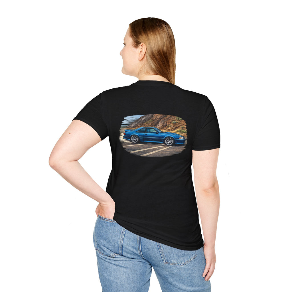 Foxbody Blue T-Shirt — Vintage Roadside Illustration Tee