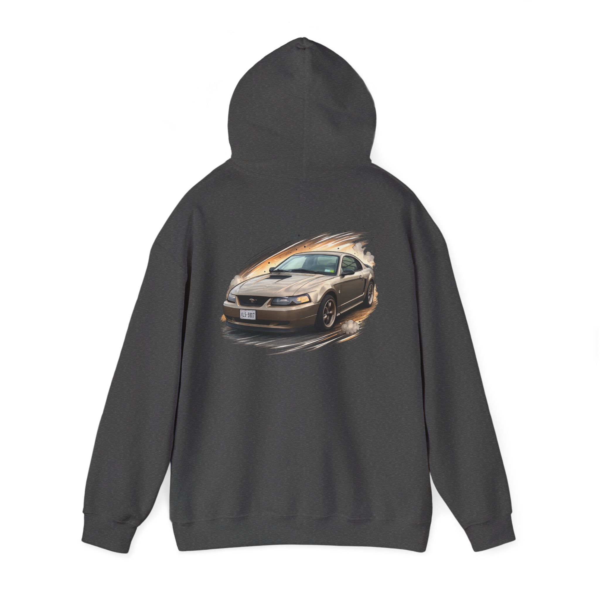 Mustang Car Hoodie - Vintage Sports Car Graphic Pullover