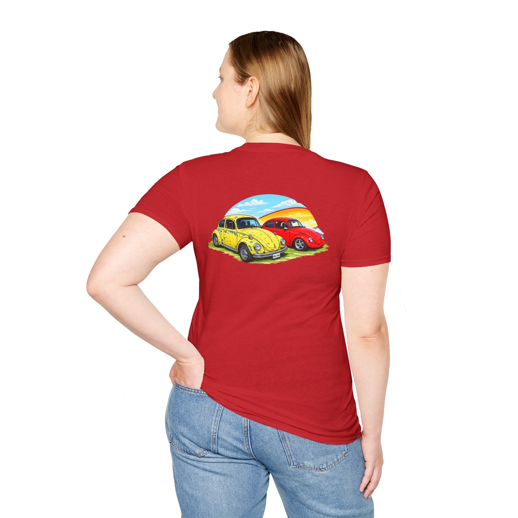 Classic VW Beetles Sunset T-Shirt — Vintage Car Graphic Tee