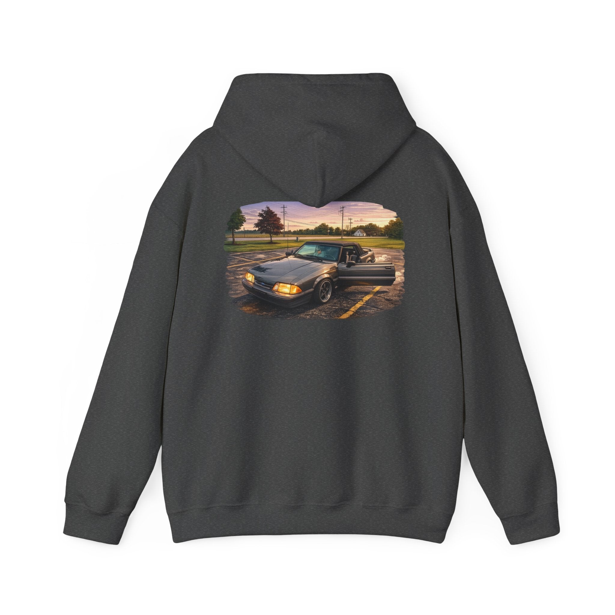 Classic Truck Sunset Hoodie — Vintage Pickup Scenic Graphic Sweatshirt