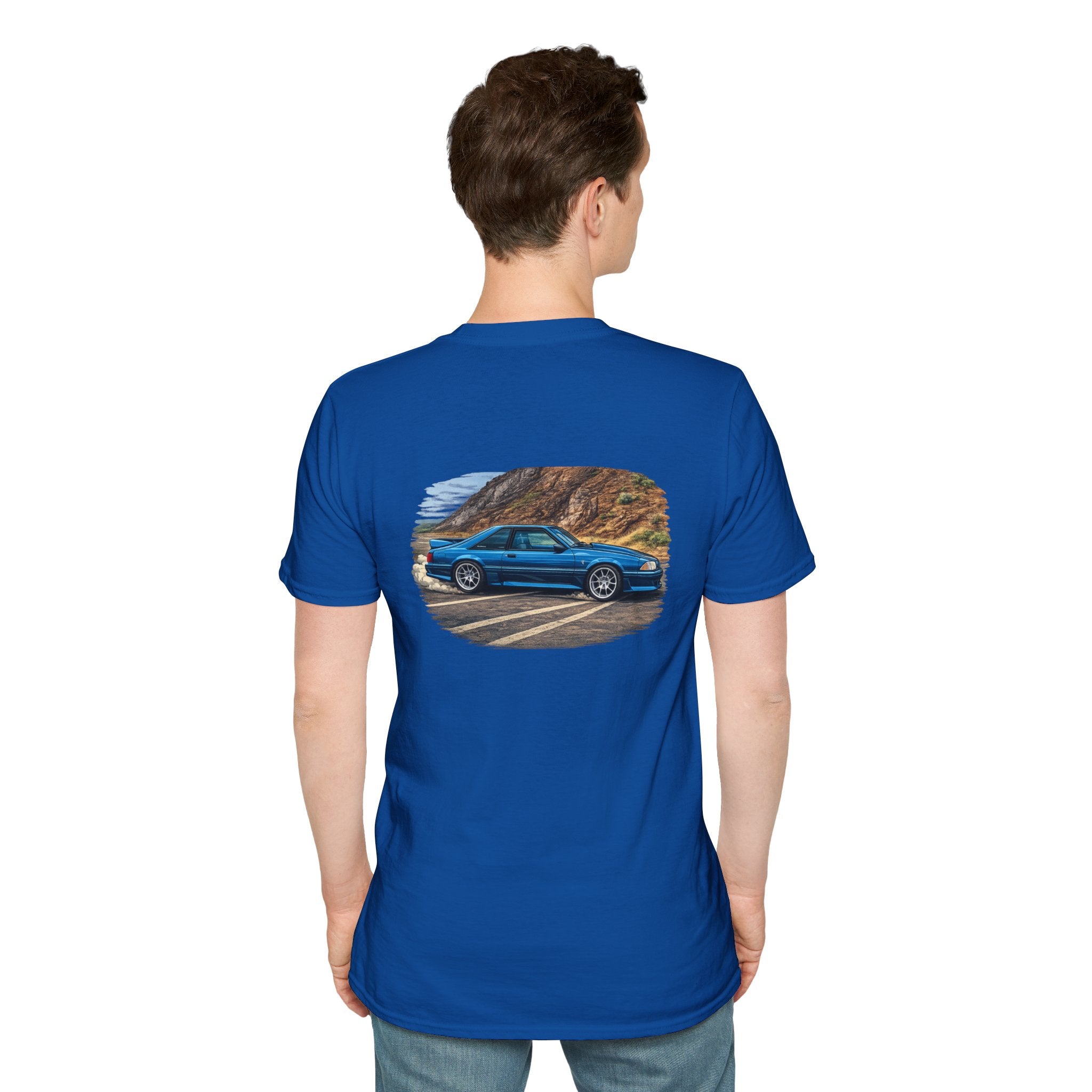 Foxbody Blue T-Shirt — Vintage Roadside Illustration Tee