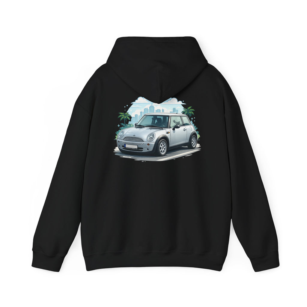 Mini Cooper Beach Hoodie – Vintage Coastal Car Pullover