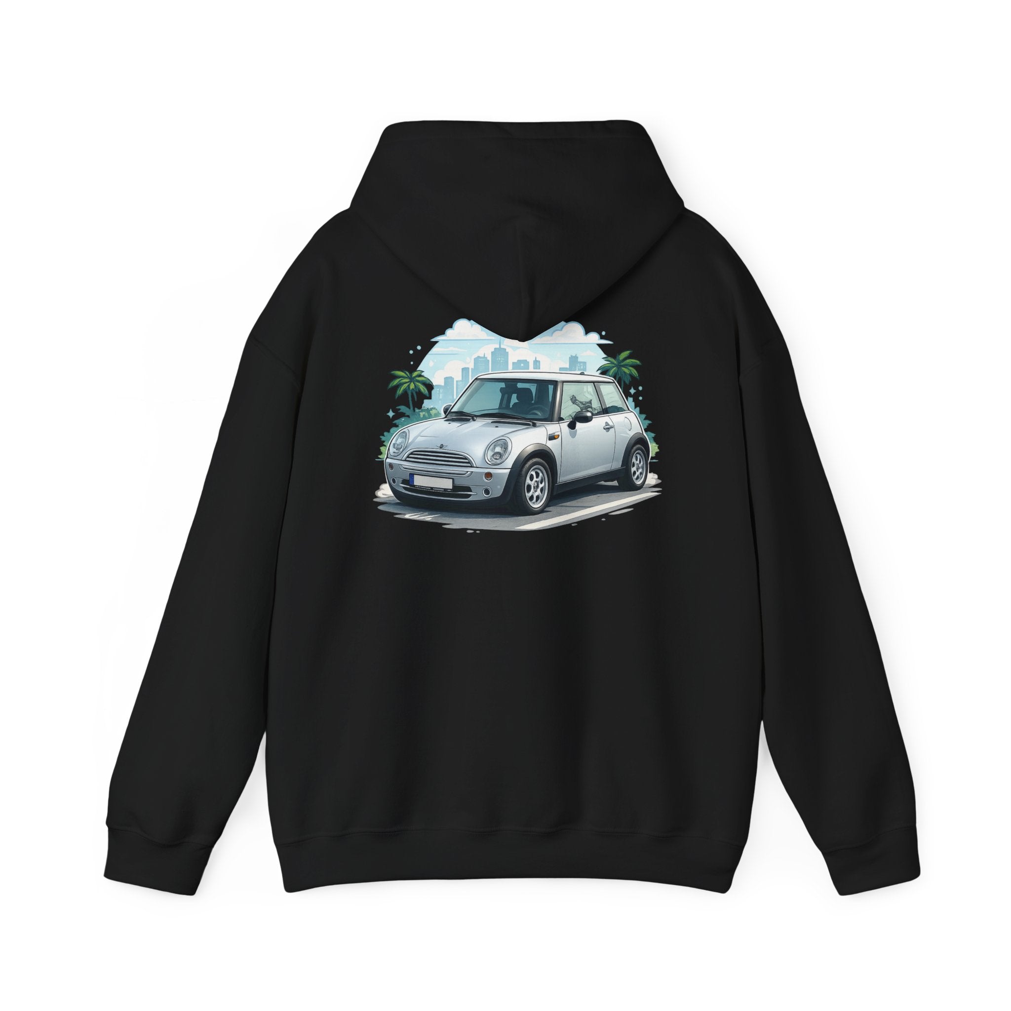 Mini Cooper Beach Hoodie – Vintage Coastal Car Pullover