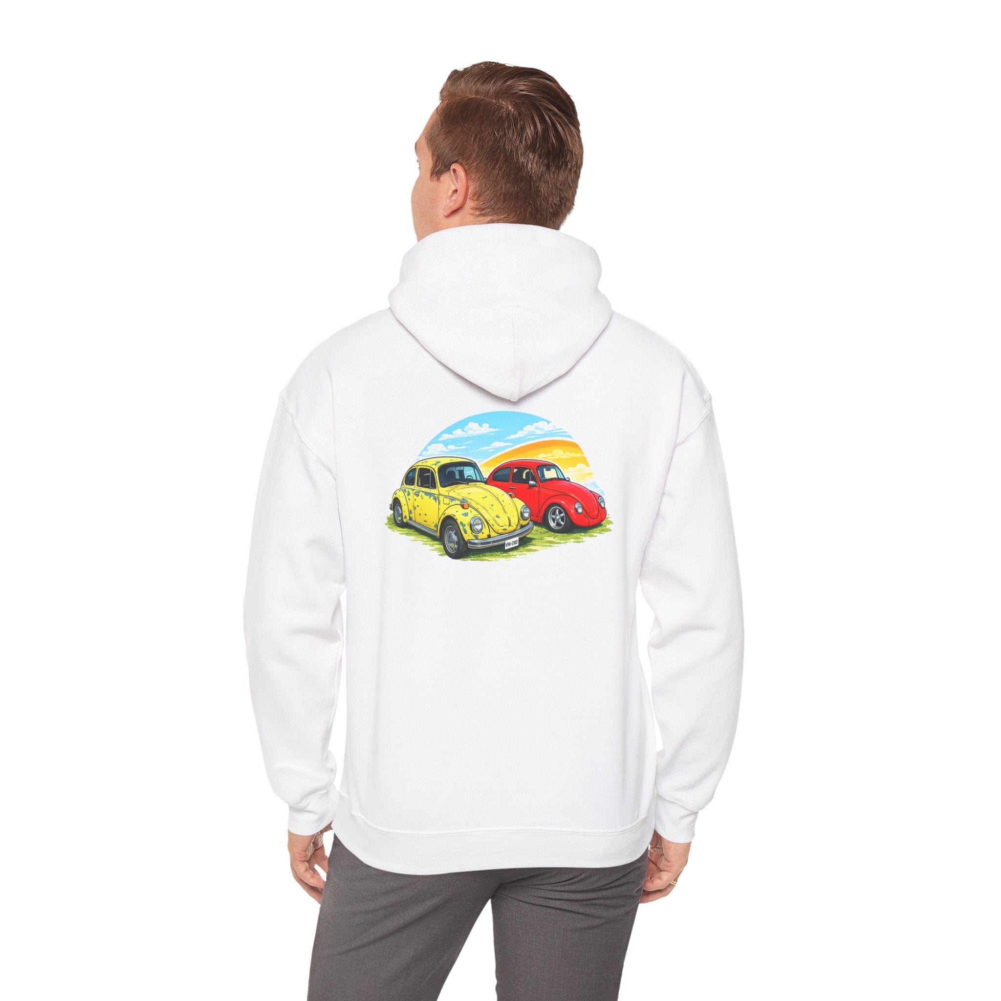 Classic VW Beetle Sunset Hoodie — Vintage Car Graphic Pullover