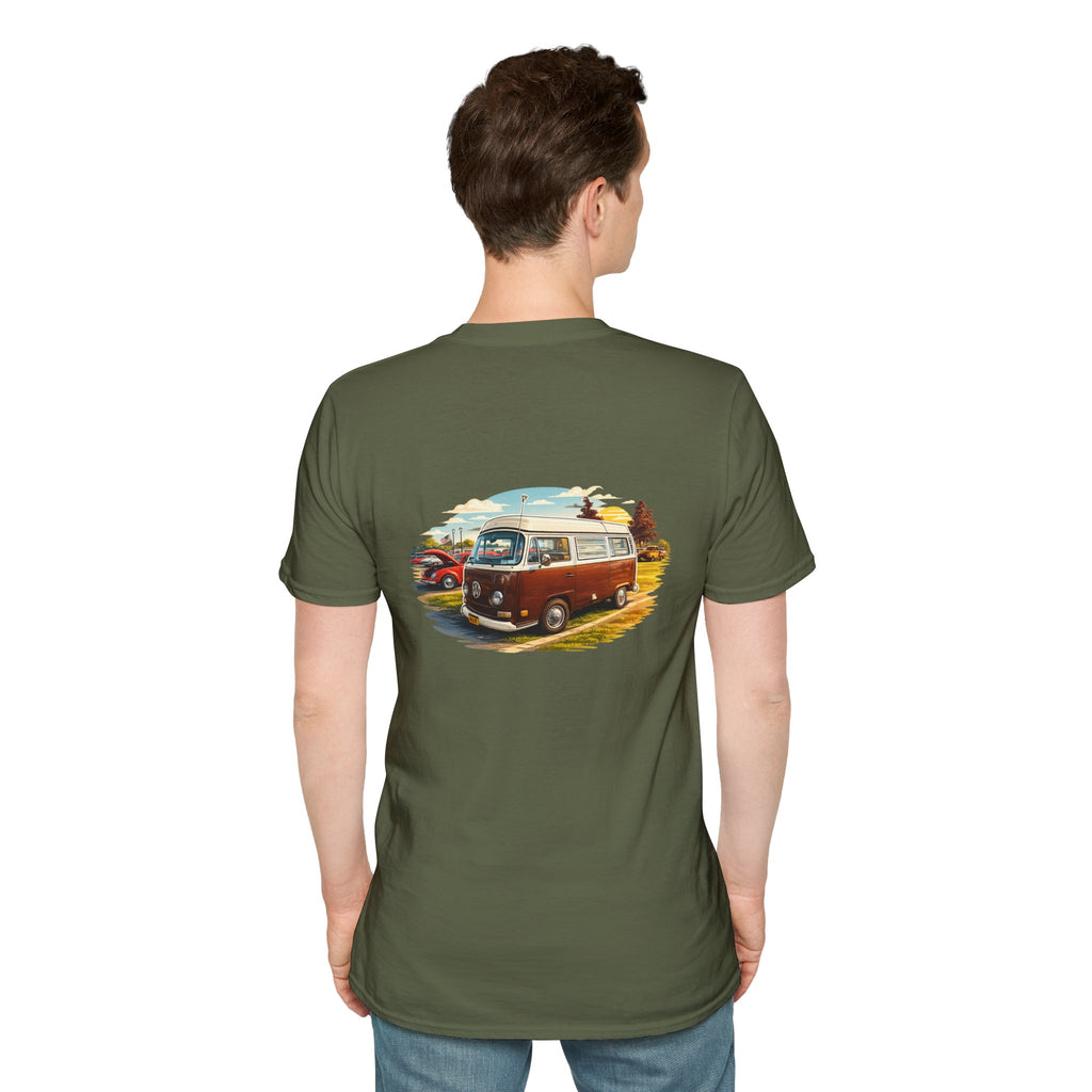 Vintage VW Camper T-Shirt — Retro Road Trip Van Graphic Tee