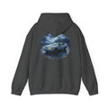 Hoodie - Retro Night Drive Mustang Hoodie (Vintage Car, Moonlit Lakeside Scene)