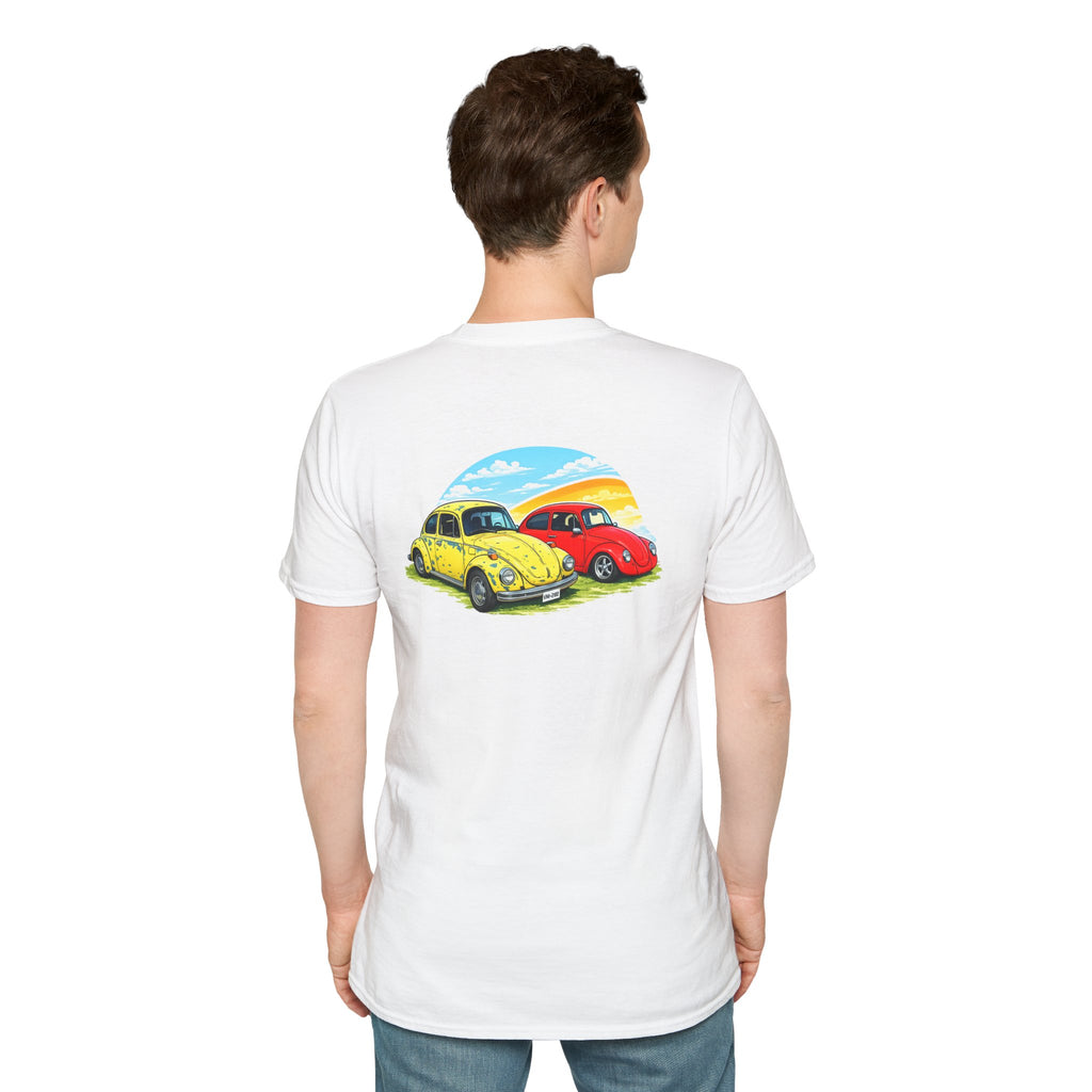 Classic VW Beetles Sunset T-Shirt — Vintage Car Graphic Tee