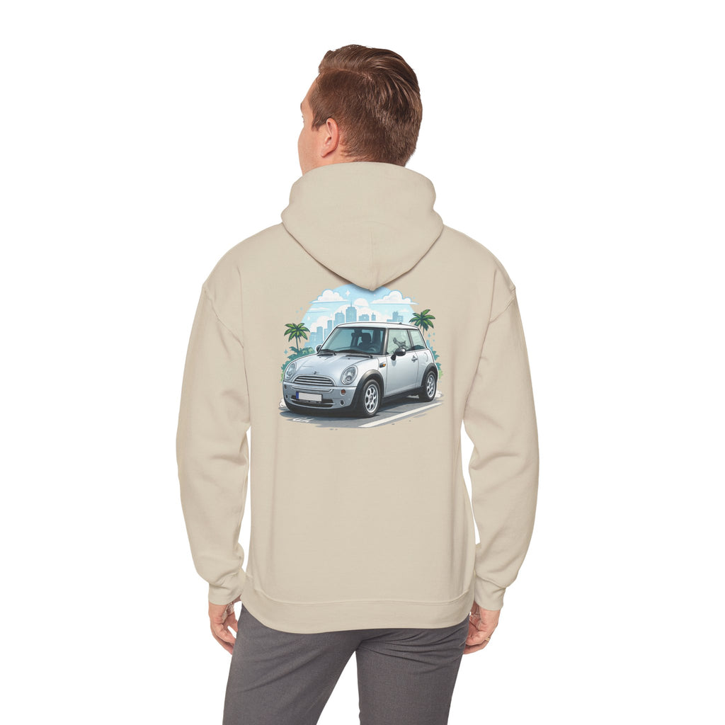 Mini Cooper Beach Hoodie – Vintage Coastal Car Pullover
