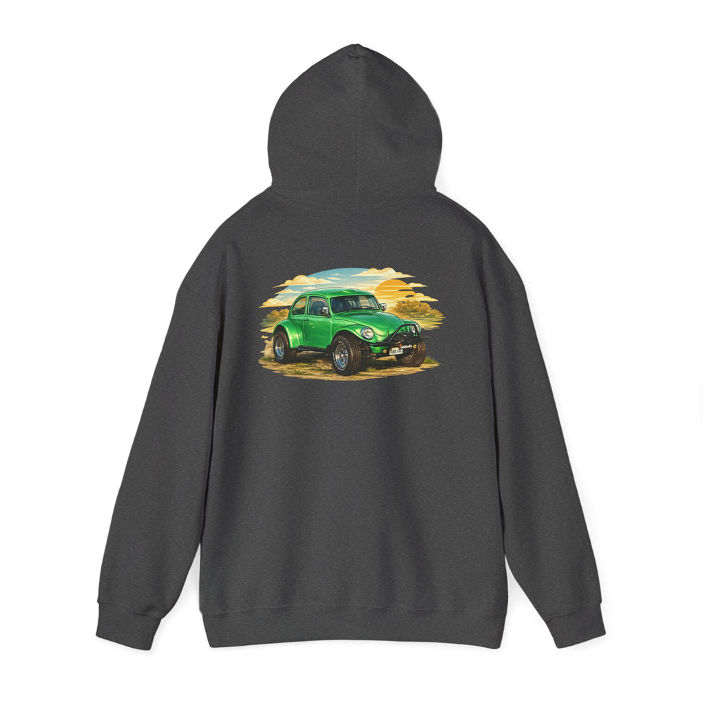 Vintage Green Beetle Hoodie - Classic Retro Car Sweatshirt