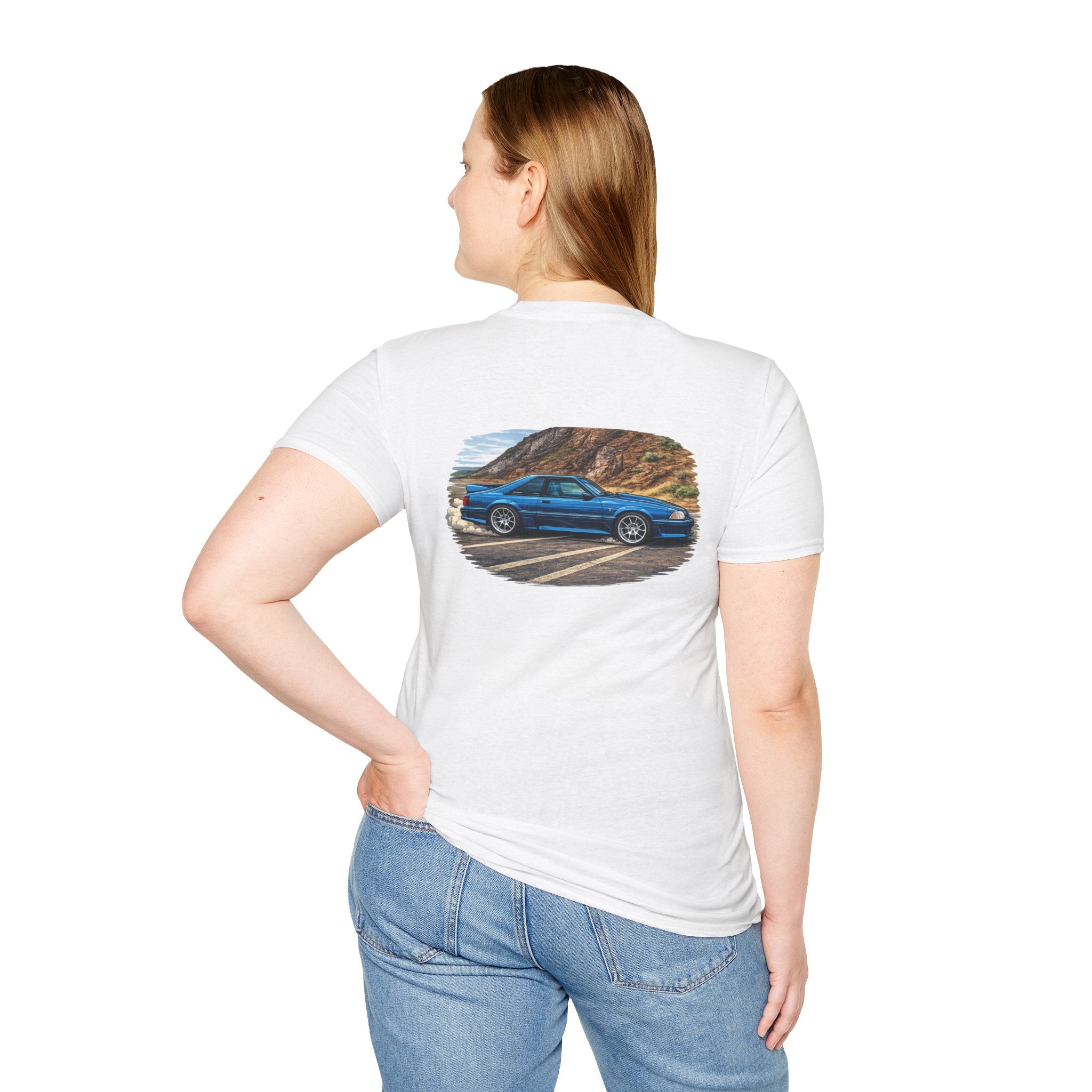 Foxbody Blue T-Shirt — Vintage Roadside Illustration Tee