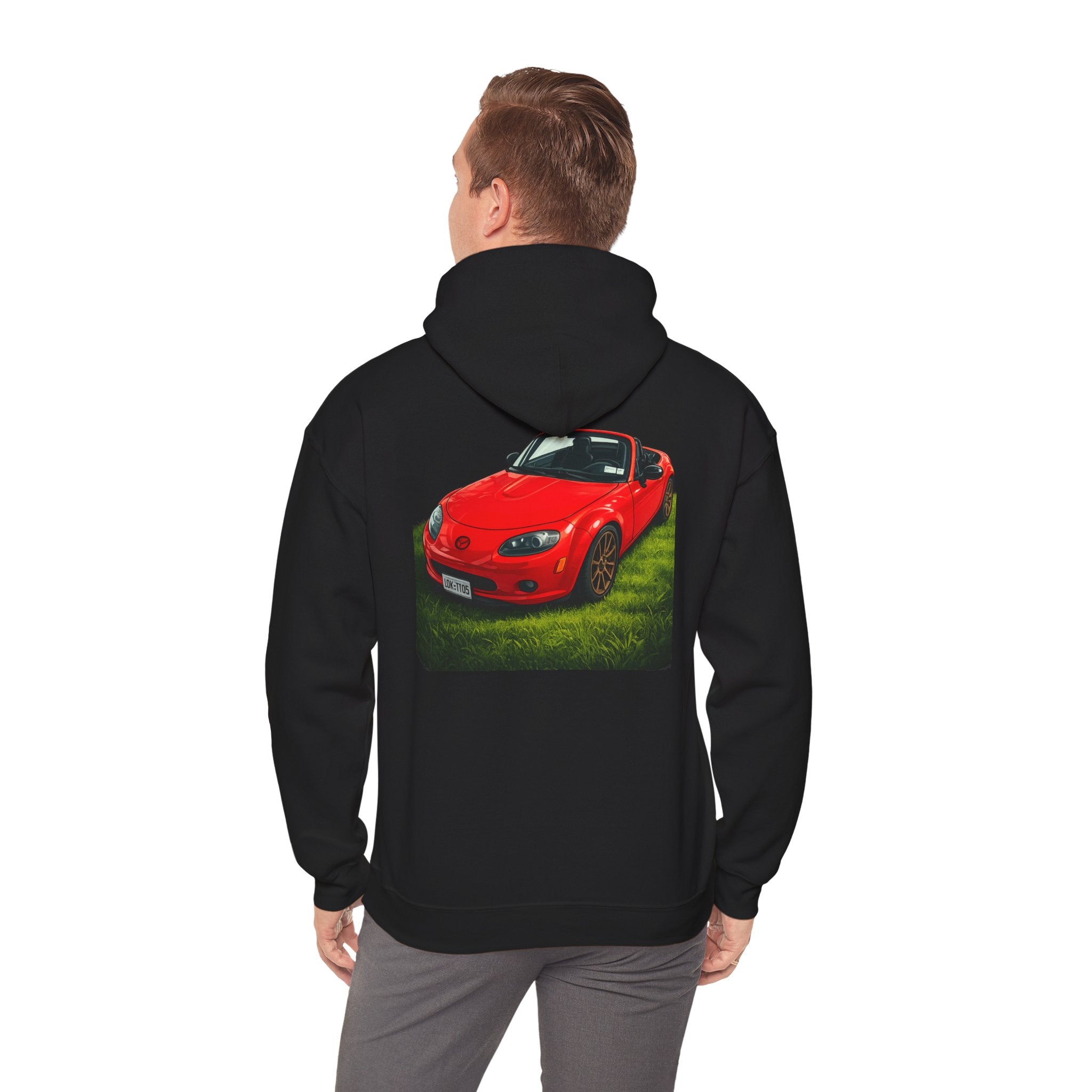 Car Hoodie — Red Sports Convertible Graphic Pullover