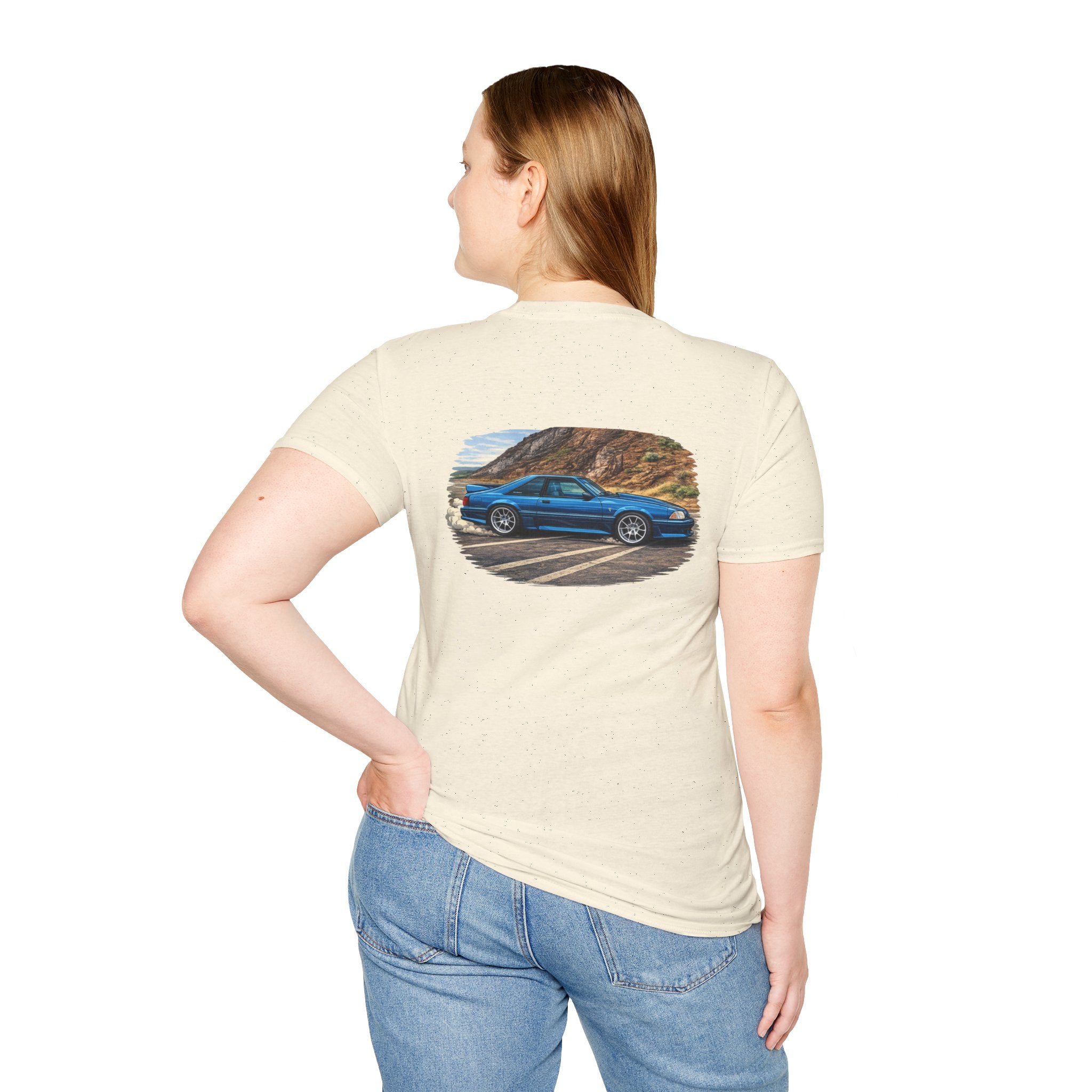 Foxbody Blue T-Shirt — Vintage Roadside Illustration Tee