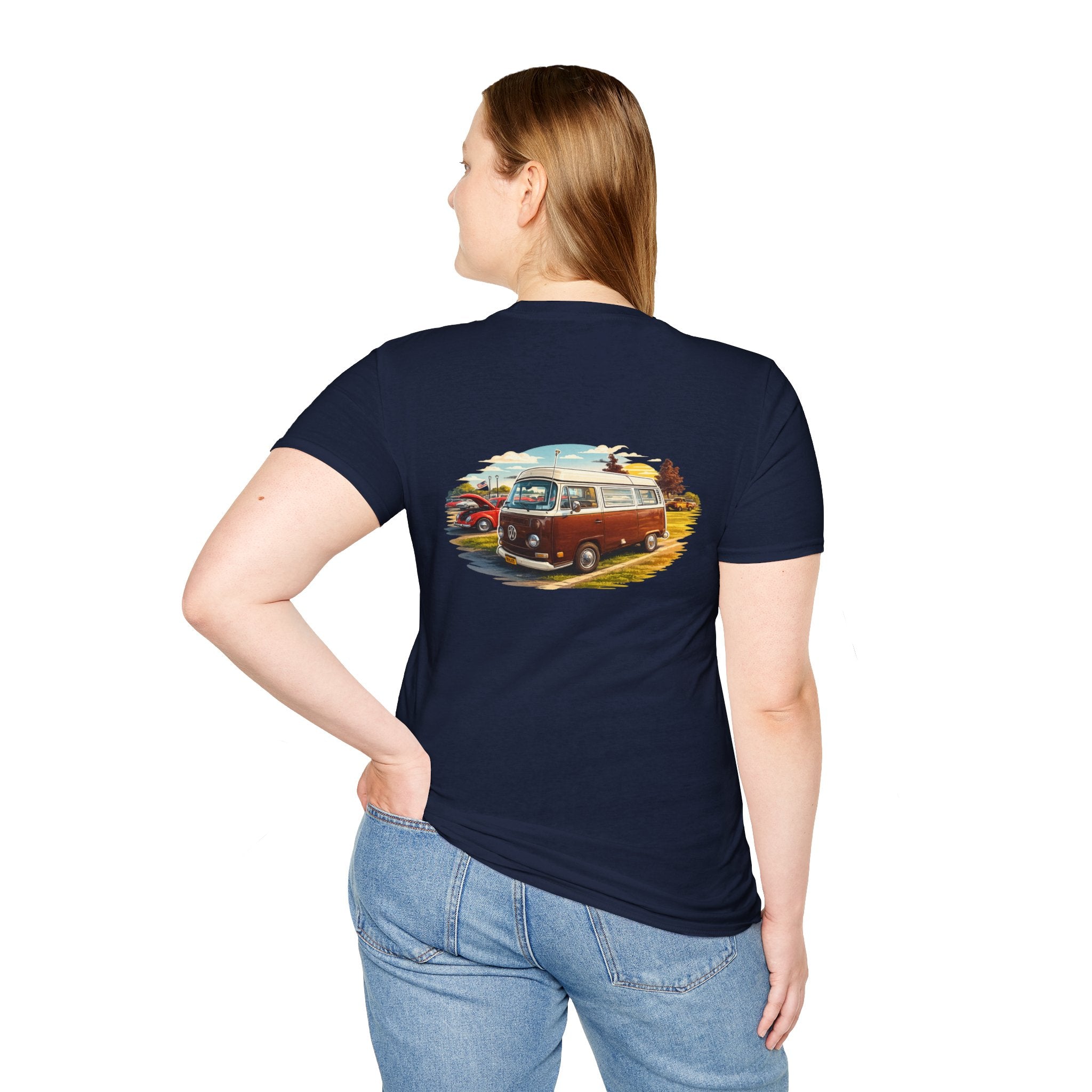 Vintage VW Camper T-Shirt — Retro Road Trip Van Graphic Tee