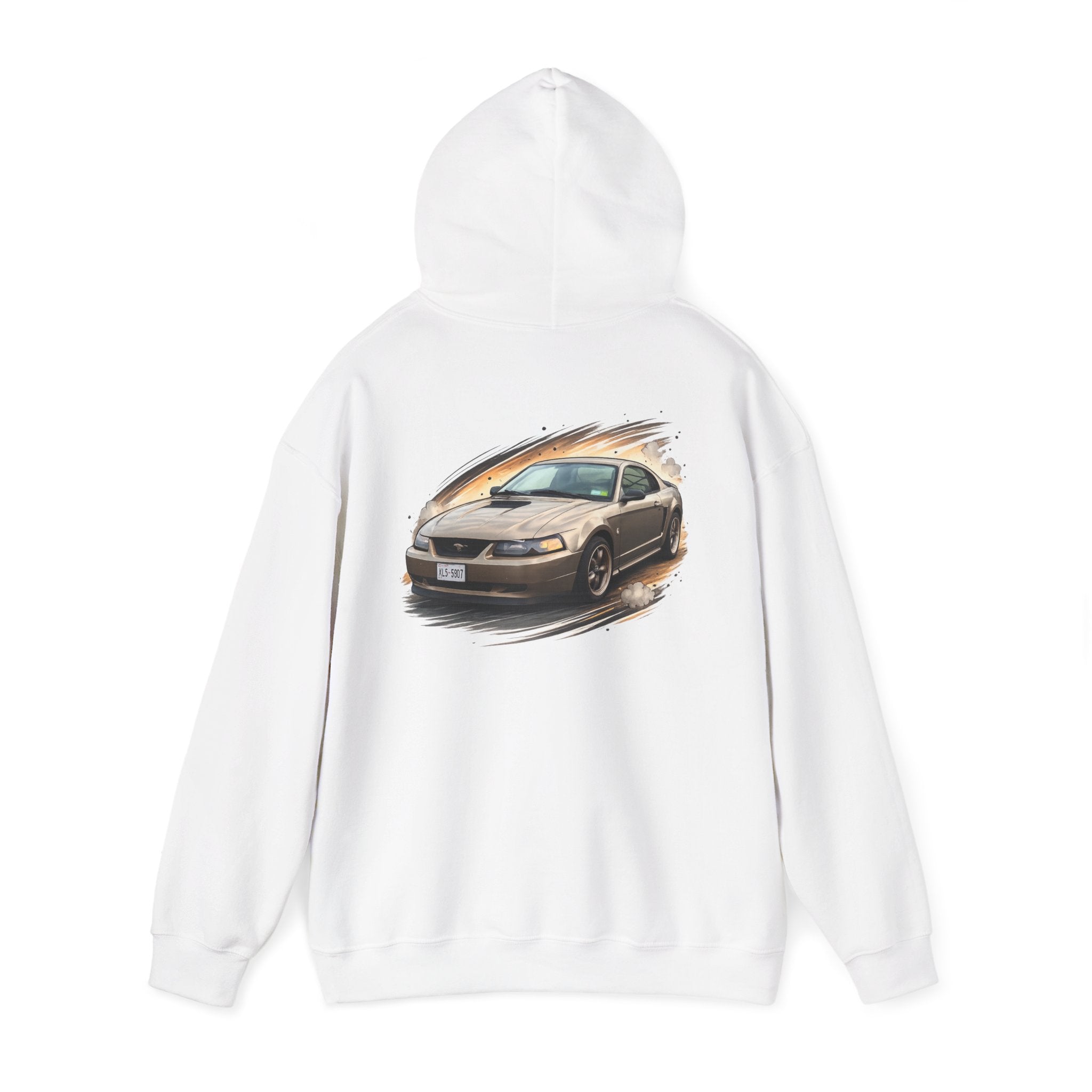 Mustang Car Hoodie - Vintage Sports Car Graphic Pullover