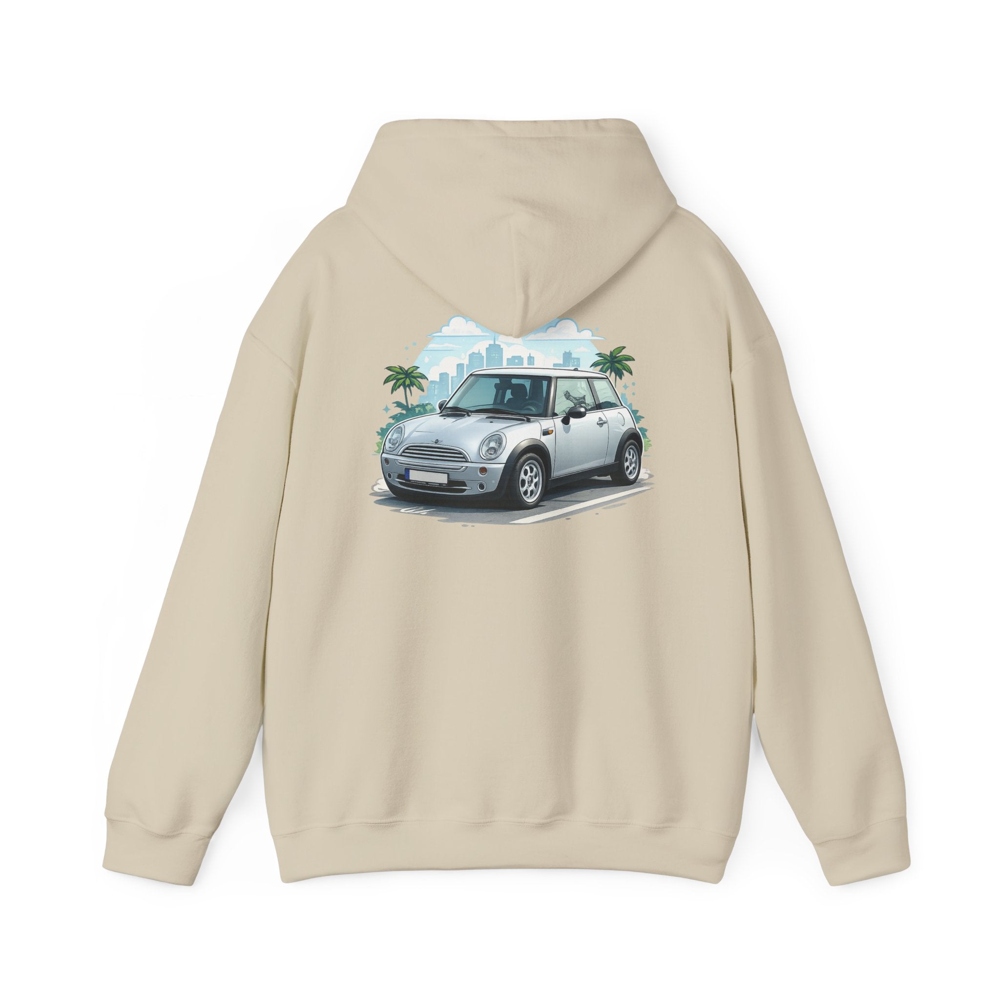 Mini Cooper Beach Hoodie – Vintage Coastal Car Pullover