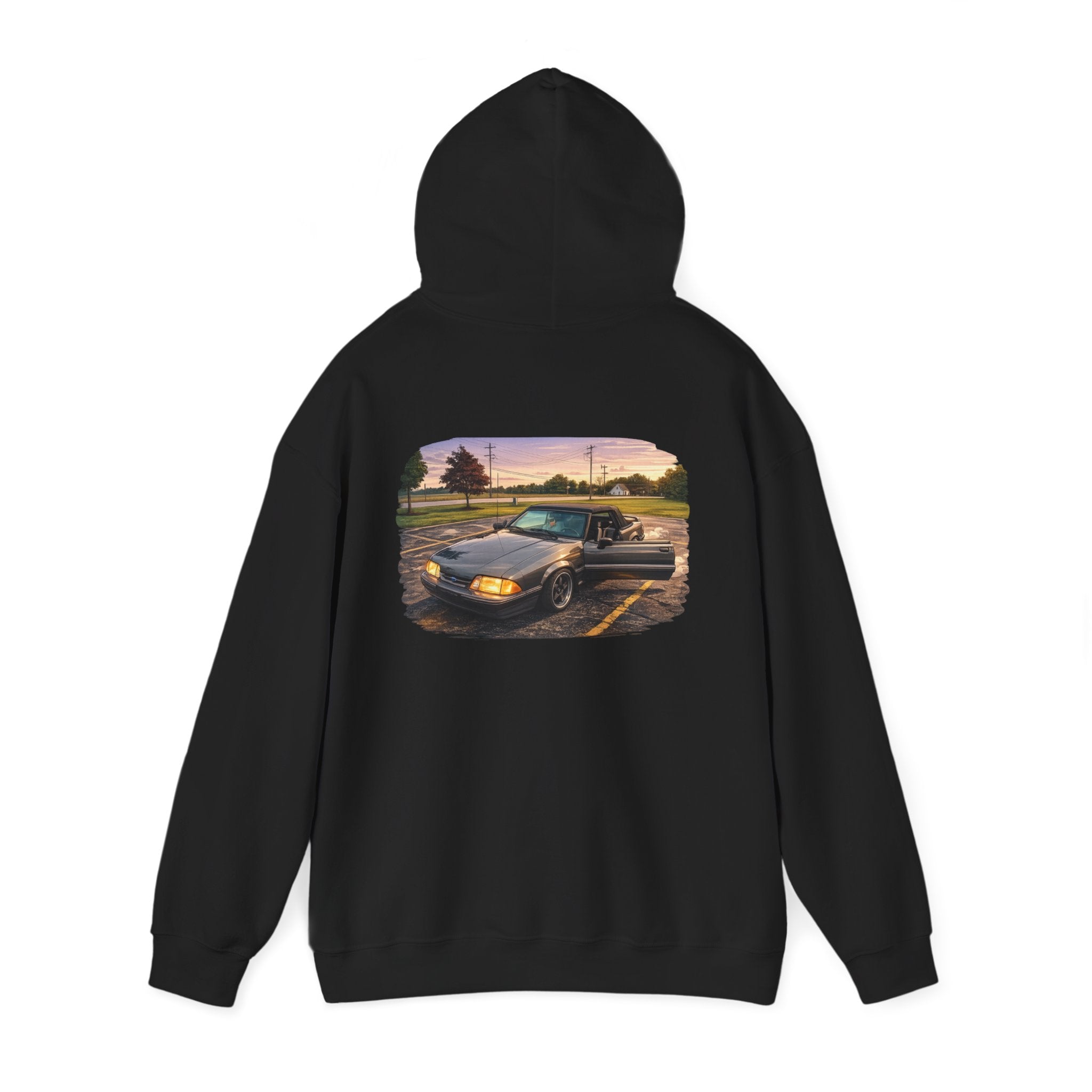 Classic Truck Sunset Hoodie — Vintage Pickup Scenic Graphic Sweatshirt