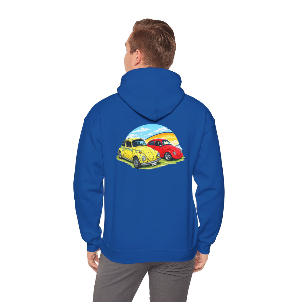 Classic VW Beetle Sunset Hoodie — Vintage Car Graphic Pullover