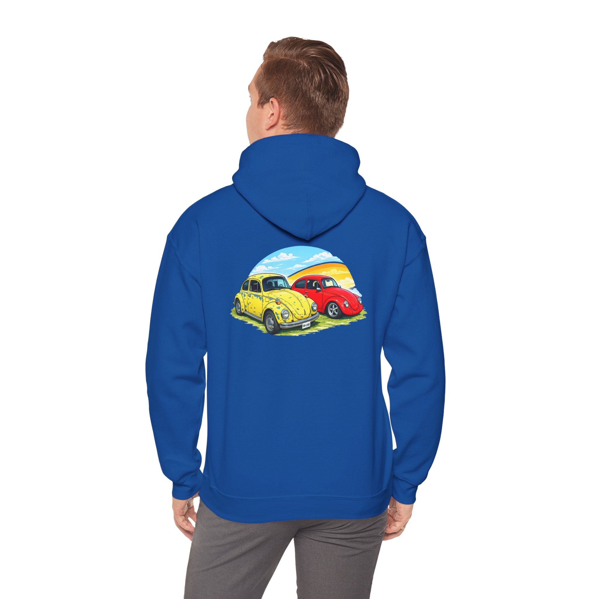 Classic VW Beetle Sunset Hoodie — Vintage Car Graphic Pullover