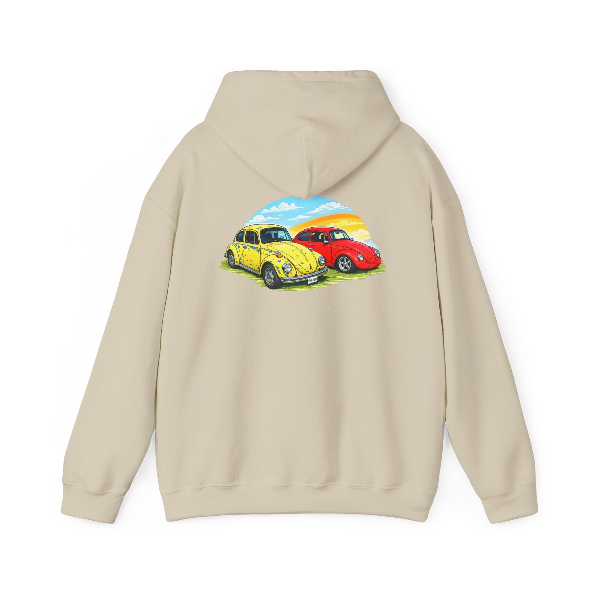 Classic VW Beetle Sunset Hoodie — Vintage Car Graphic Pullover
