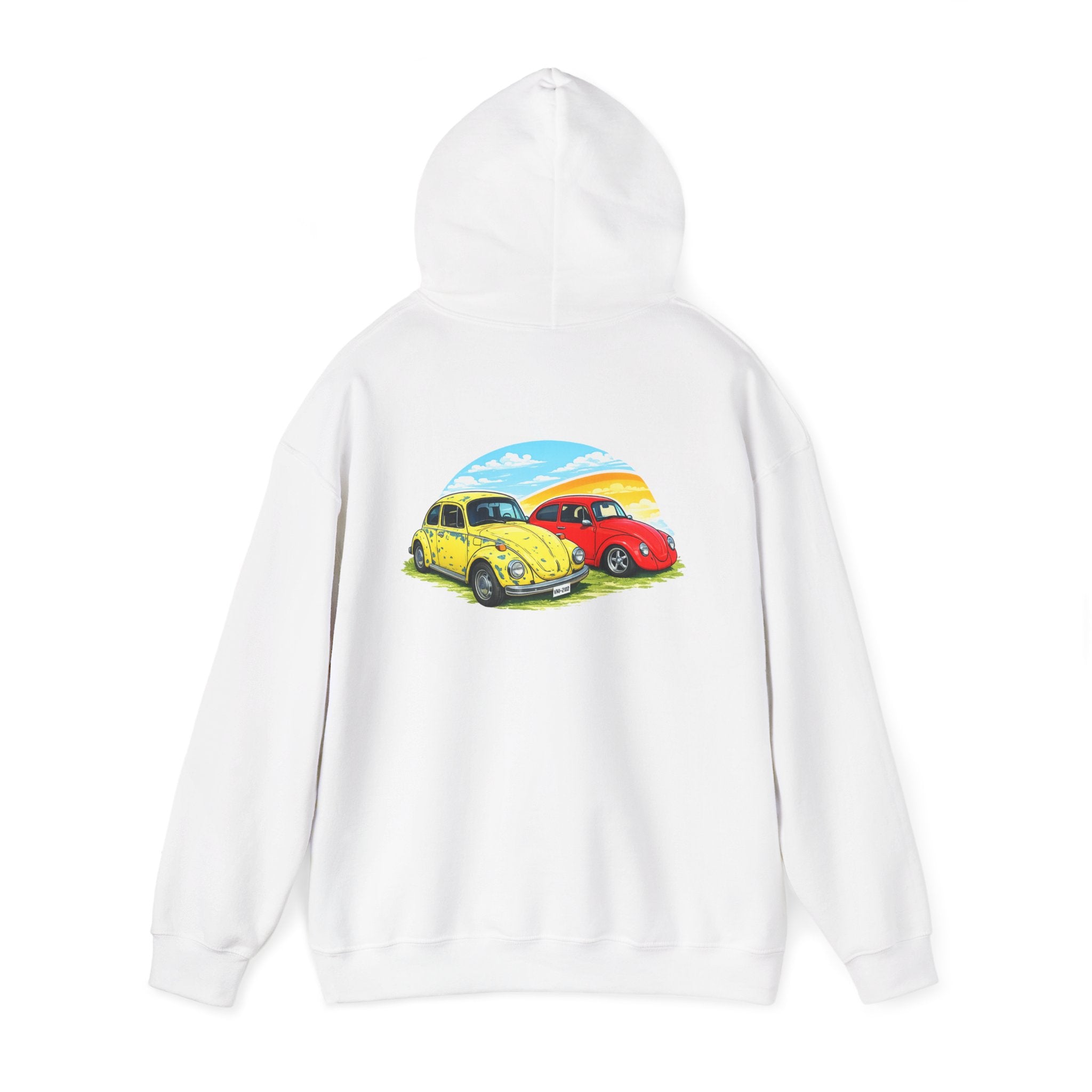Classic VW Beetle Sunset Hoodie — Vintage Car Graphic Pullover